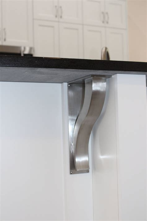 decorative metal brackets for countertops|metal corbels for countertop overhang.